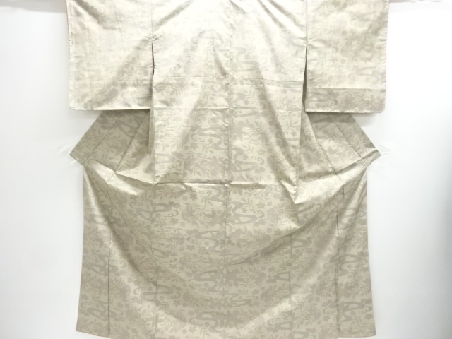 JAPANESE KIMONO / UNUSED DORO OSHIMA TSUMUGI / WOVEN STREAM WATER 